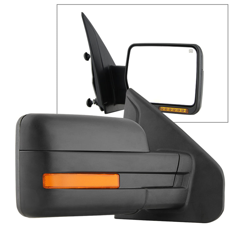 Xtune Ford F150 07-14 Power Heated Amber LED Signal OE Mirror Right MIR-03349EH-P-R - eliteracefab.com