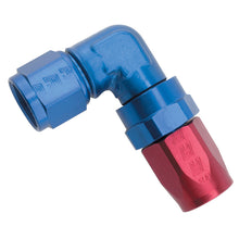 Load image into Gallery viewer, Russell Performance -12 AN Red/Blue 90 Degree Forged Aluminum Swivel Hose End