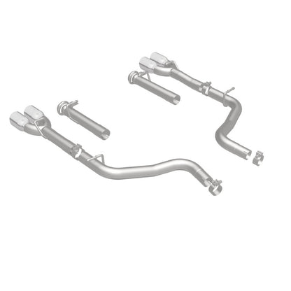 MagnaFlow Axle-Back, SS, 2.5in, Quad Split Rear 3.5in Tip 2015 Dodge Challenger R/T 5.7L Magnaflow