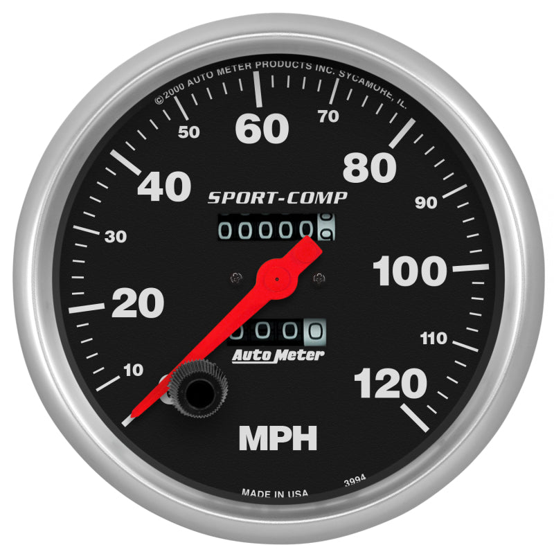 Autometer 5in 0-120 MPH Mechanical Sport-Comp Speedometer 3994