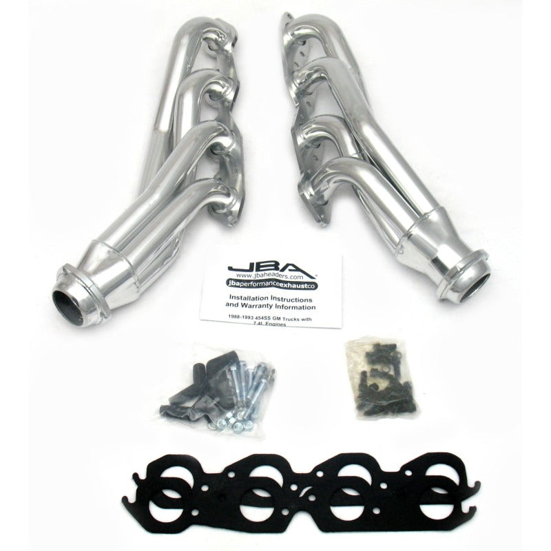 JBA 88-93 GM Truck 7.4L BBC w/o A.I.R. 1-3/4in Primary Silver Ctd Cat4Ward Header JBA