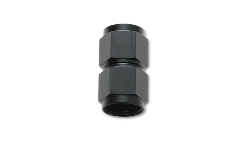 Vibrant Fitting Straight Coupler Union Adapter Female -10 AN to Female -12 AN Aluminum Black Anodize - eliteracefab.com