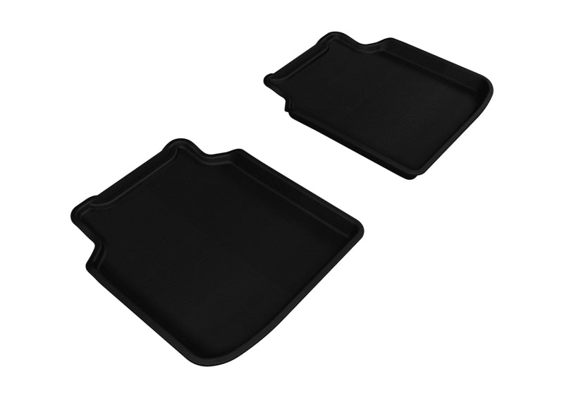 3D MAXpider L1BM05221509 2009-2012 BMW 7 Series LI F02/F04 Kagu 2nd Row Floormats - Black