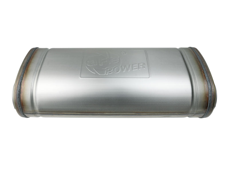 aFe MACH Force-Xp 409 SS Muffler 3in Dual Inlet/Dual Outlet 5in H x 8in W x 18in L - Oval Body aFe