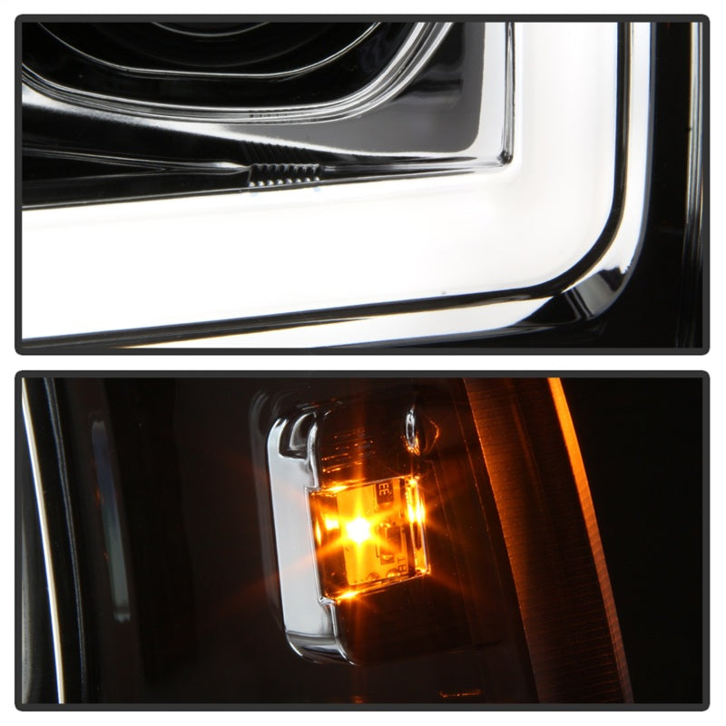 Spyder 99-04 Ford F-250 Super Duty Light Bar Projector Headlights - Chrome (PRO-YD-FF25099V2-LB-C) - eliteracefab.com