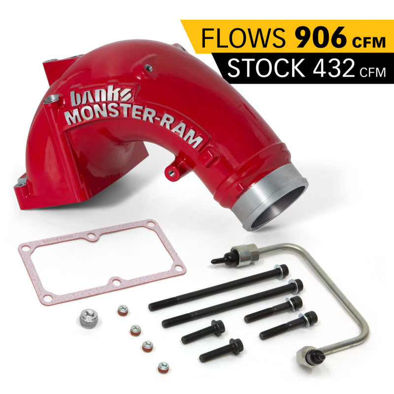 Banks Power 07.5-17 Ram 2500/3500 6.7L Diesel Monster-Ram Intake System w/ Fuel Line 3.5in Red - eliteracefab.com