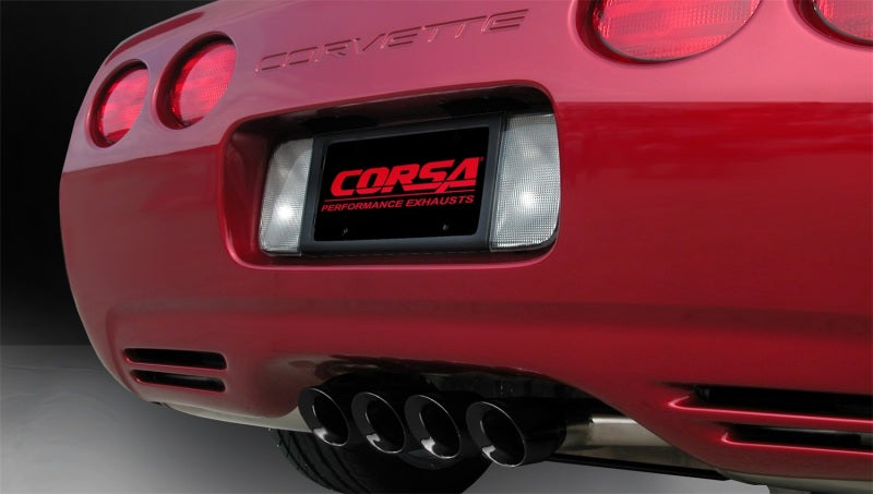 Corsa 97-04 Chevrolet Corvette C5 Z06 5.7L V8 Black Sport Axle-Back Exhaust CORSA Performance