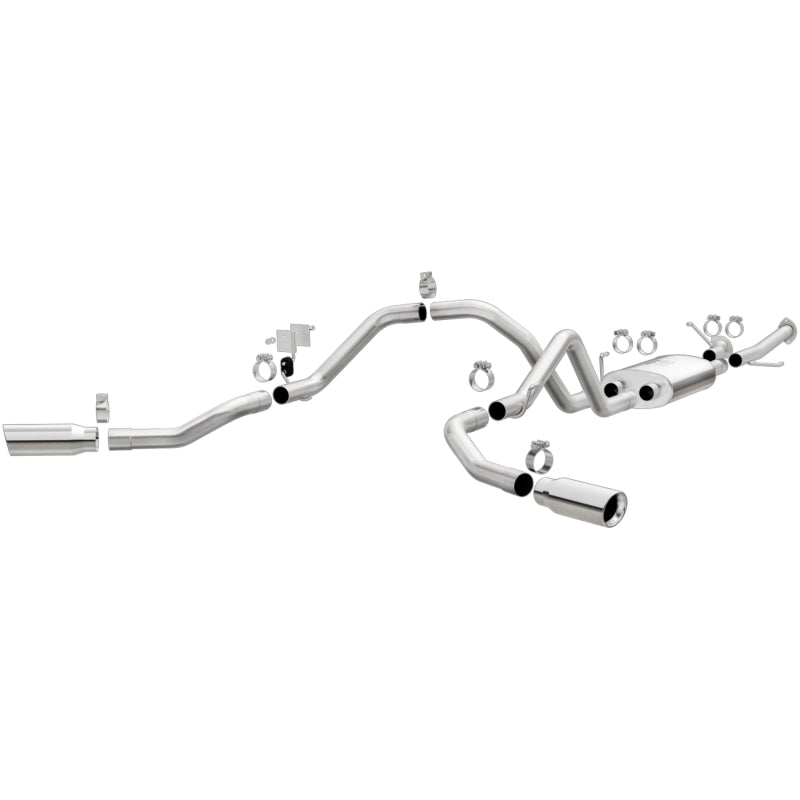 MagnaFlow Cat-Back 10-15 Toyota Tundra SC LB / CC SB 4.6L/5.7L V8 SS 2.5 Dual Split Rear 4in Tip - eliteracefab.com