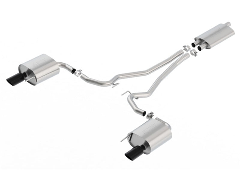 Borla 15-17 Ford Mustang EcoBoost 2.3L EC-Type Cat Back Single Round 4.0in OD 9.5in L Tips Exhaust - eliteracefab.com