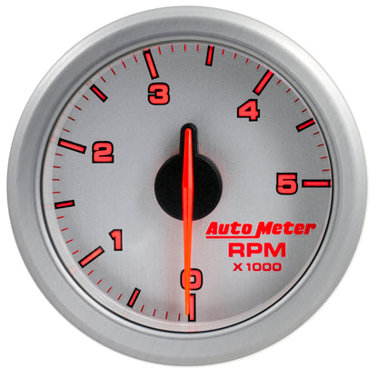 Autometer Airdrive 2-1/6in Tachometer Gauge 0-5K RPM - Silver 9198-UL