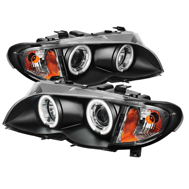 Spyder BMW E46 3-Series 02-05 4DR Projector Headlights 1PC LED Halo Chrm PRO-YD-BMWE4602-4D-AM-C - eliteracefab.com