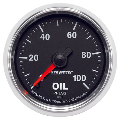 Autometer GS 52mm 0-100 PSI Mechanical Oil Pressure Gauge 3821