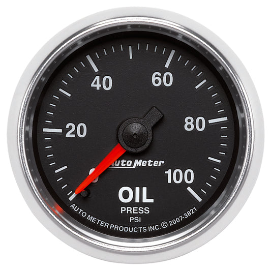 Autometer GS 52mm 0-100 PSI Mechanical Oil Pressure Gauge 3821