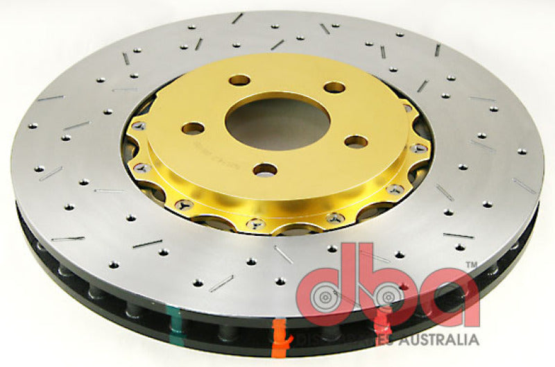 DBA 05-10 Mustang GT V8 Shelby Edition Front Drilled & Slotted 5000 Series 2 Piece Rotor Assembled w DBA