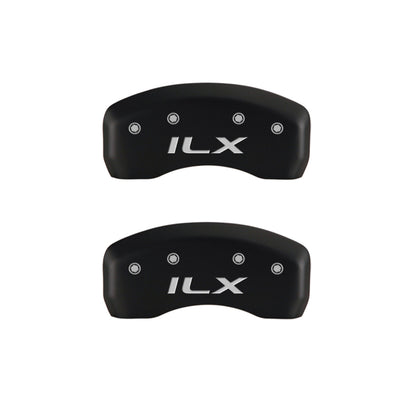 MGP 4 Caliper Covers Engraved Front Acura Engraved Rear ILX Red finish silver ch MGP
