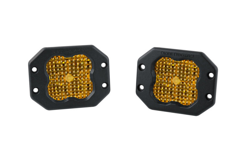 Diode Dynamics SS3 Sport ABL - Yellow Flood Flush (Pair)