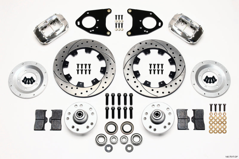 Wilwood Forged Dynalite Front Kit 12.19in Drilled Polished 71-80 Pinto/Mustang II Disc & Drum Wilwood