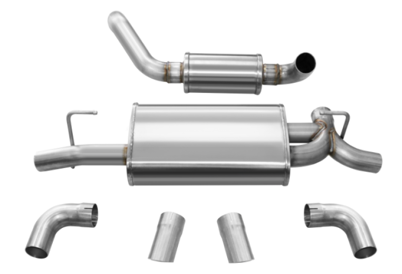 Corsa 18+ Jeep Wrangler JL 2.5in Dual Rear Turn Down Exit Touring Axle-Back Exhaust CORSA Performance