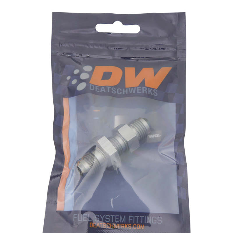 DeatschWerks 6AN Male Flare To 6AN Male Flare Bulkhead Adapter (Incl. Nut)