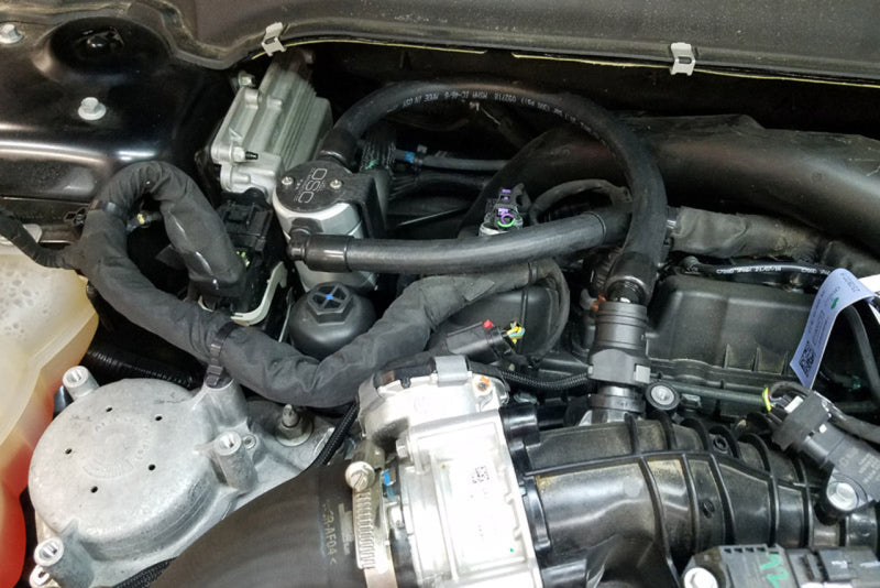 J&L 17-19 Ford Fusion Sport 2.7L Passenger Side Oil Separator 3.0 - Clear Anodized J&L