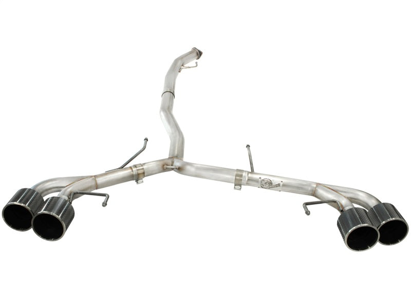 aFe Takeda 3in SS Exhaust Cat-Back 09-14 Nissan GTR V6 3.8L Carbon Fiber Tips aFe