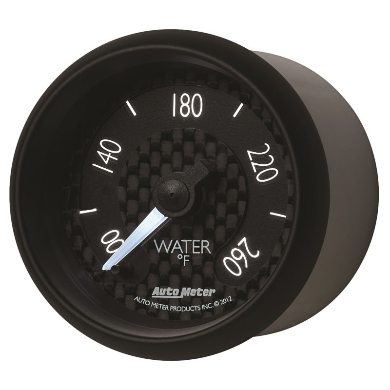 Autometer GT Series 52mm Full Sweep Electronic 100-260 Deg F Water Temperature Gauge 8055