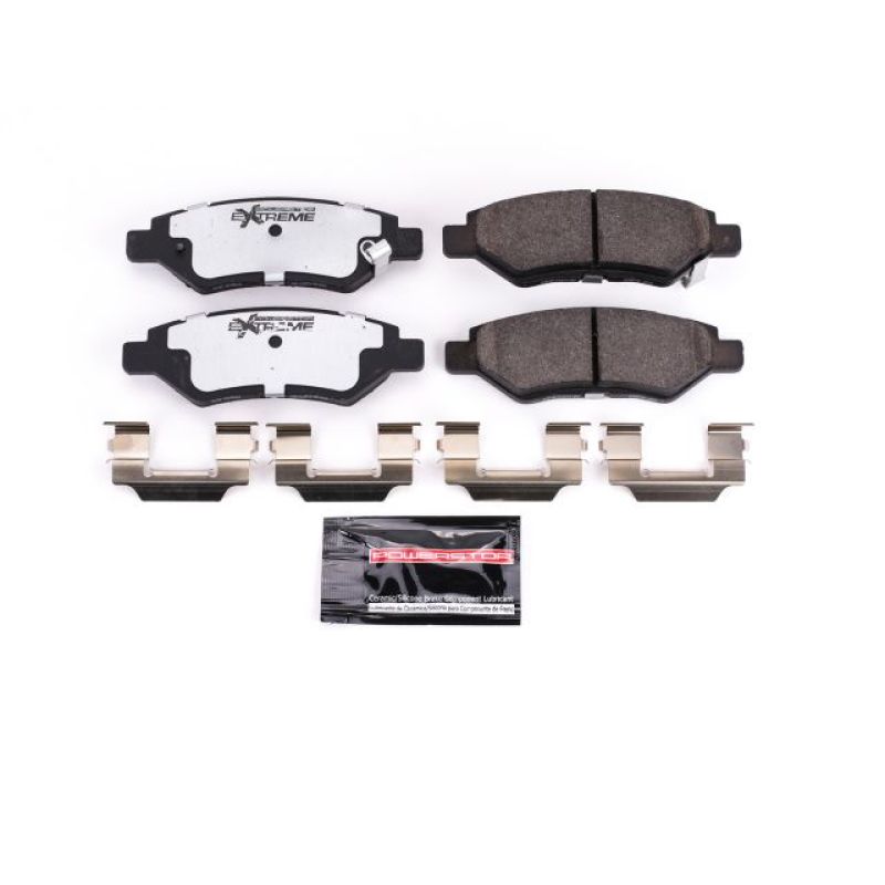 Power Stop 08-14 Cadillac CTS Rear Z26 Extreme Street Brake Pads w/Hardware - eliteracefab.com