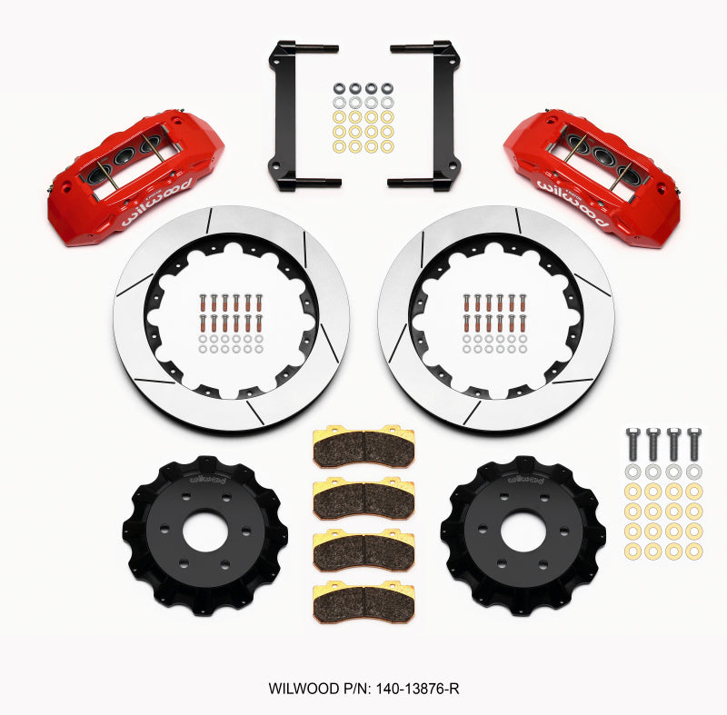 Wilwood TX6R Front Kit 16.00in Red 1999-2014 GM Truck/SUV 1500 - eliteracefab.com