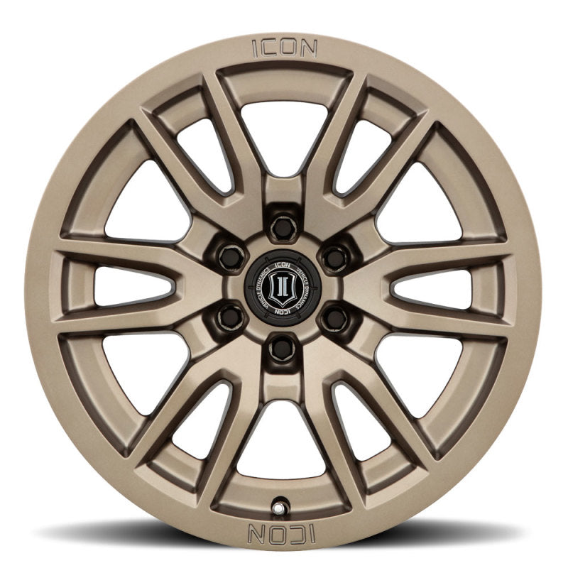 ICON Vector 6 17x8.5 6x5.5 0mm Offset 4.75in BS 106.1mm Bore Bronze Wheel - eliteracefab.com