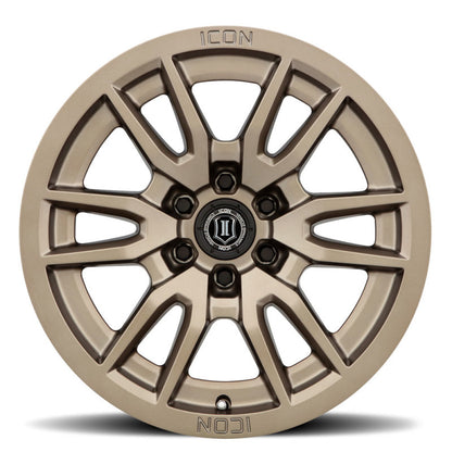 ICON Vector 6 17x8.5 6x5.5 0mm Offset 4.75in BS 106.1mm Bore Bronze Wheel - eliteracefab.com