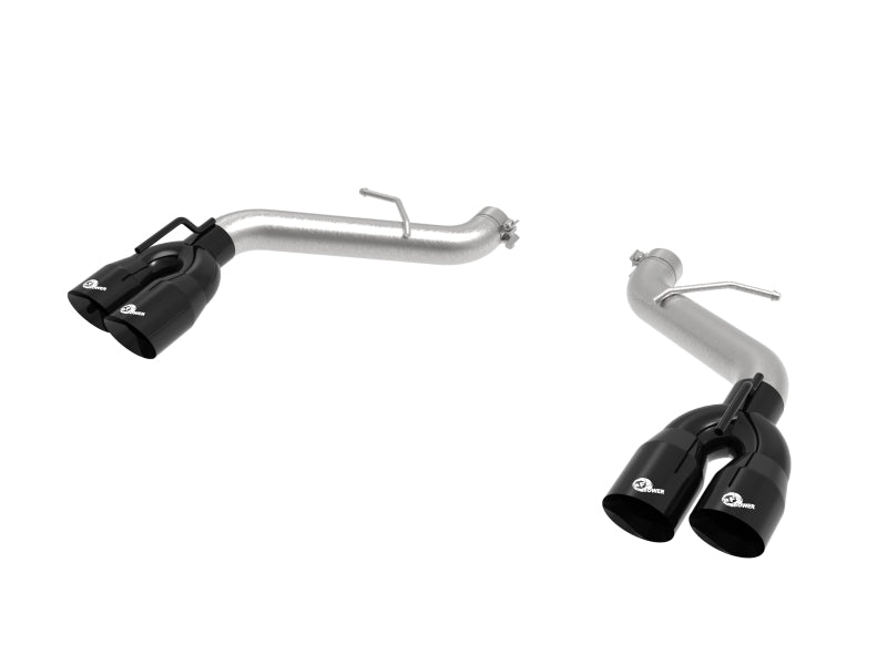 aFe POWER MACH Force-Xp 3in Axle-Back Exhaust 16-20 Chevrolet Camaro SS V8 6.2L w/o Mufflers - Black aFe