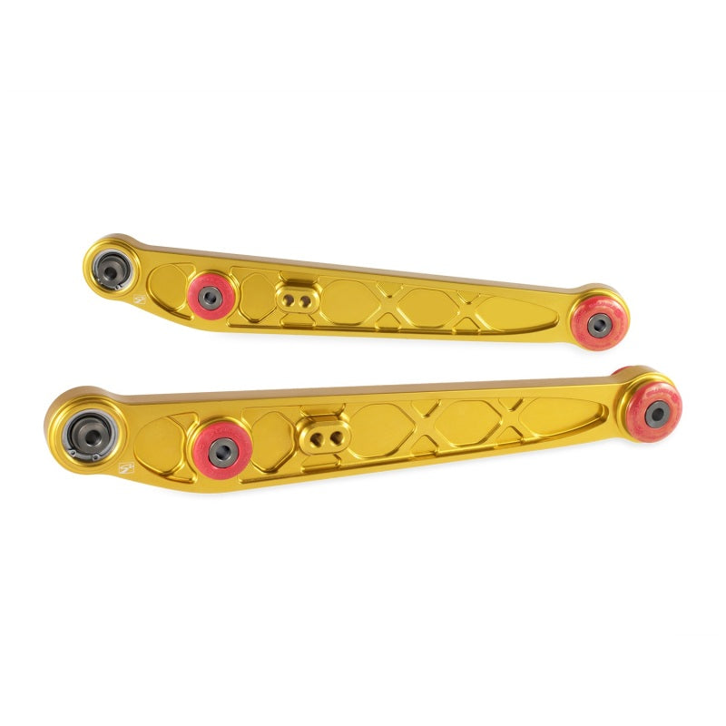 Skunk2 Honda/Acura EK Alpha Series Rear Lower Control Arm Set - Gold - eliteracefab.com