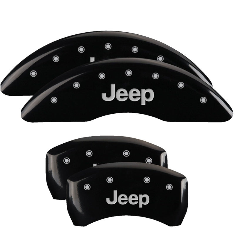 MGP 4 Caliper Covers Engraved Front & Rear MGP Black finish silver ch MGP