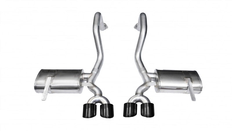 Corsa 97-04 Chevrolet Corvette C5 Z06 5.7L V8 Black Xtreme Axle-Back Exhaust - eliteracefab.com