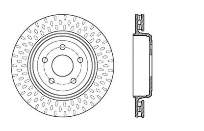 StopTech 12-15 Jeep Cherokee SRT8 Sport Slotted & Drilled Rear Passenger Side Rotor - eliteracefab.com