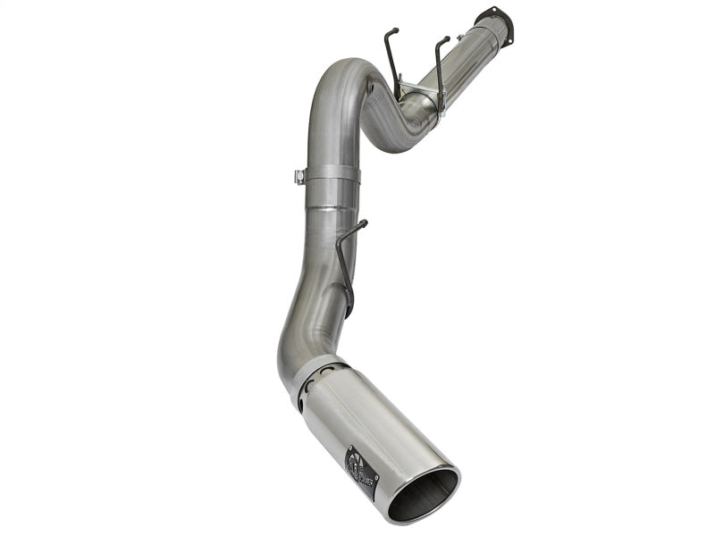 aFe LARGE BORE HD 5in 409-SS DPF-Back Exhaust w/Polished Tip 2017 Ford Diesel Trucks V8 6.7L (td) - eliteracefab.com