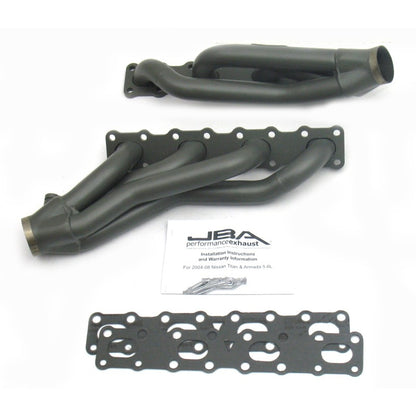 JBA 04-15 Nissan 5.6L VK56DE Oval Port 1-5/8in Primary Ti Ctd Cat4Ward Header JBA