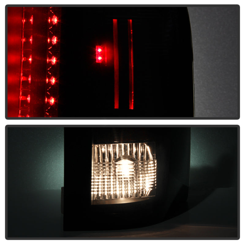 Spyder Chevy Silverado 07-13 LED Tail Lights Blk Smke ALT-YD-CS07-LED-BSM - eliteracefab.com