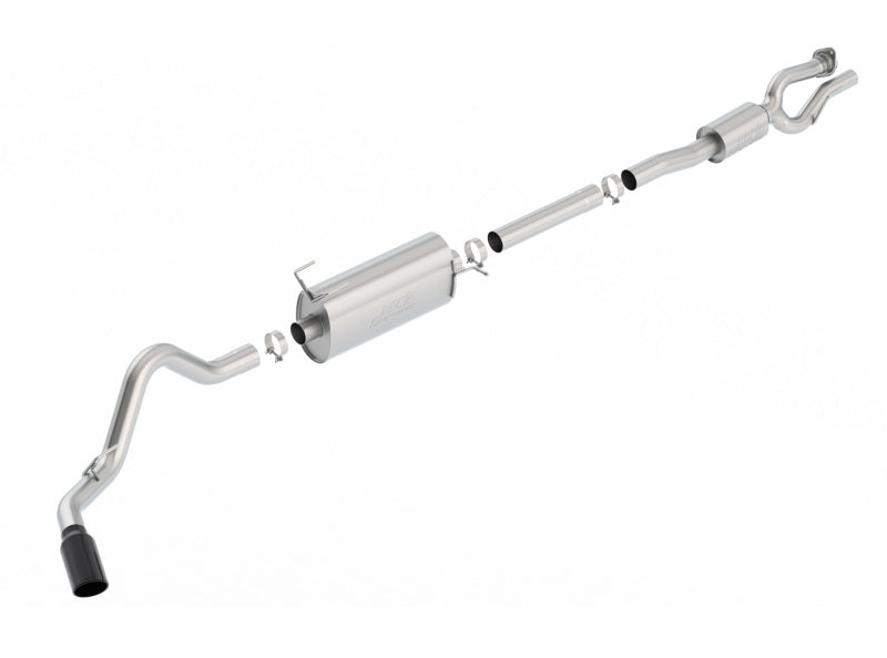 Borla S-Type Cat-Back 17-19 Ford F-250/350 Super Duty Side Exit Exhaust - Black Chrome Tip - eliteracefab.com