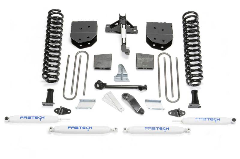 Fabtech 08-16 Ford F250/F350 4WD 4in Basic Sys w/Perf Shks - eliteracefab.com