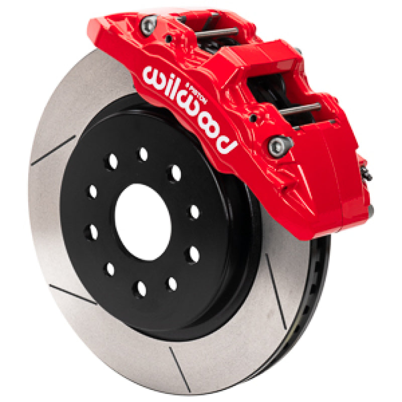 Wilwood 19-20 Jeep Wrangler (JL)/20-22 Jeep Gladiator (JT) Aero6-DM Front Brake Kit - Slotted - Red Wilwood