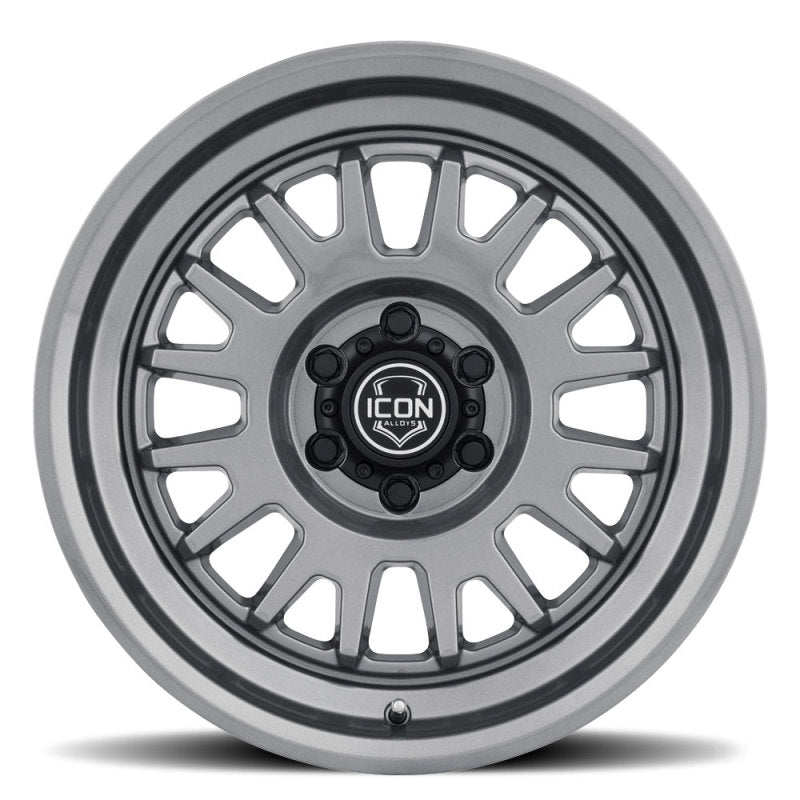 ICON Anza 17x8.5 5x5 -6mm Offset 4.5in BS 71.5mm Hub Bore Gun Metal Wheel