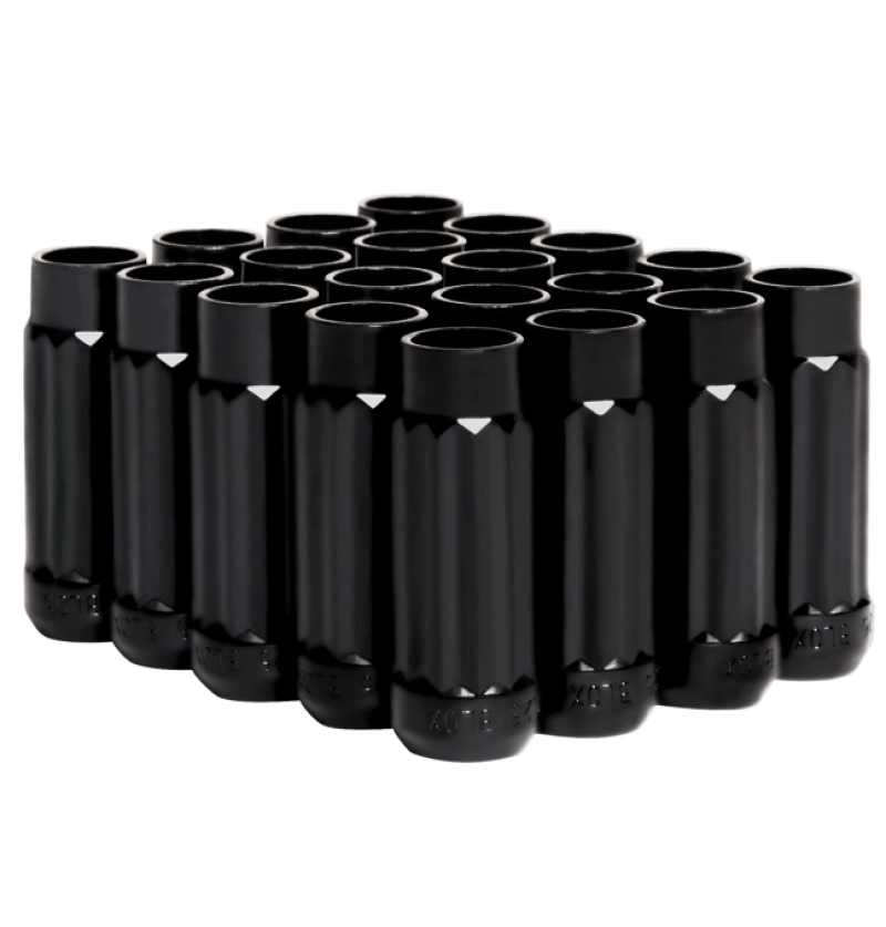 BLOX Racing 12-Sided P17 Tuner Lug Nuts 12x1.5 - Black Steel - Set of 20 - eliteracefab.com