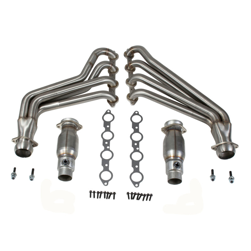 BBK 10-15 Camaro LS3 L99 Long Tube Exhaust Headers With Converters - 1-3/4 304 Stainless BBK