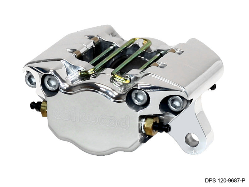 Wilwood Caliper-Pollished Dynapro Single 3.25in Mount 1.75in Pistons .38in Disc Wilwood