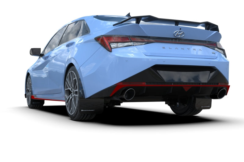 Rally Armor 2022 Hyundai Elantra N & N Line Black Mud Flap w/ Grey Logo - eliteracefab.com