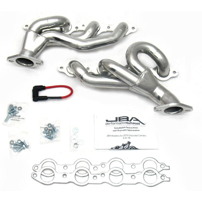 JBA 10-15 Camaro 6.2L LS 1-3/4in Primary Silver Ctd Cat4Ward Header - eliteracefab.com