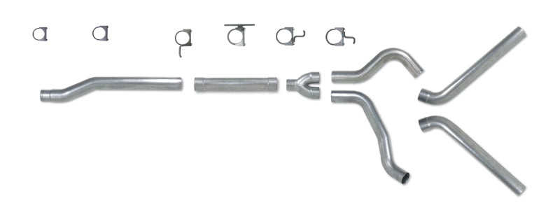 Diamond Eye KIT 4in CB MFLR RPLCMENT PIPE DUAL AL: 03-07 FORD 6.0L F250/F350 Diamond Eye Performance
