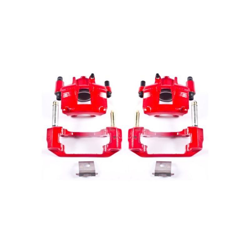 Power Stop 94-98 Ford Mustang Front Red Calipers w/Brackets - Pair - eliteracefab.com