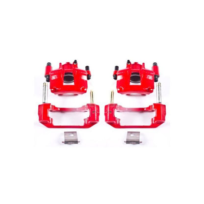 Power Stop 94-98 Ford Mustang Front Red Calipers w/Brackets - Pair - eliteracefab.com